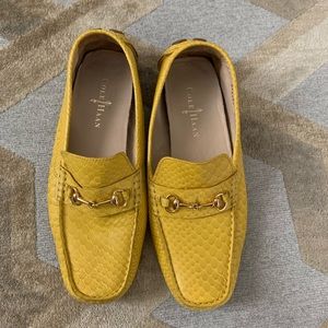 Cole Haan Croc embossed leather